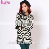 hot sale sexy strip pullover round-collar women long sweater