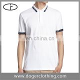 Custom made wholesale high quality white polo shirt for man