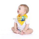 Hot Selling Style 100% Cotton Muslin Fabric 2 Layers Baby Bandana Drool Bibs Wholesale thumbnail-2
