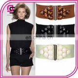 Promotional Fashion Trendy Women Cloth Accessories Elastic Belt Strap Extra Wide Corset Belt With Stones thumbnail-1