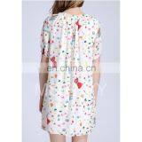 Floral Digital Printed Silk Crepe de Chine Dress thumbnail-5