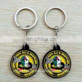 Promotion Item 2d Custom Band Logo Soft Pvc Round Key Chain/rubber Keychains for Gift