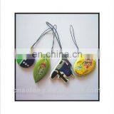 Novelty Any Custom Shapes Pvc Material Keychain Wipes/mobile Screen Cleaner