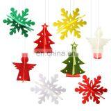 Wholesale Wall Hanging Craft Felt Christmas Tree Ornaments for Children thumbnail-3