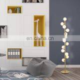 Home Standing Light Decorative Indoor Glass Ball Floor Lamp Luxury Gold Wrought Iron Floor Lamp thumbnail-6