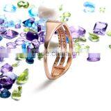 14K Rose Gold Ring With Diamonds thumbnail-4
