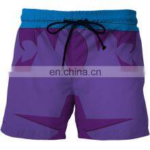 Hot Sales Men Custom Purple Digital Clearly Printed Men Summer Beach Swim Shorts thumbnail-2