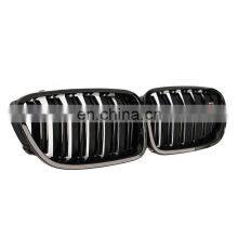 For BMW Grille F10 Racing Grill Glossy Black Double Slat Line Car Bumper Mesh Grill for 5 Series F10 F18 M5 2010-2017 thumbnail-1