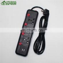 2022 Hot- Sale 4 Way Universal Extension Cord Socket With Switch thumbnail-4