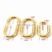 Factory Direct Sale Price Heavy Duty Oval Shape Brass Carabiner For Handbag Swivel Carabiner Key Chain thumbnail-5