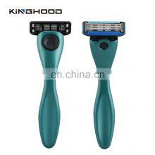 Private Label Long Handle Eco Six Blade Razor Mens System Shaving Razor