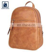Elegant Design Unique Pattern Cotton Lining Anthracite Fitting Women Genuine Leather Backpack Bag Exporter thumbnail-3