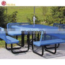 Comfortable Expanded Metal Garden Bench and Chair thumbnail-5