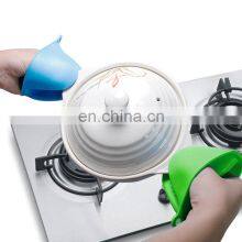 Wholesale Cheap Rubber Household Cooking Heat Resistant Mitts Microwave Kitchen Silicone Oven Gloves thumbnail-2