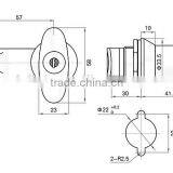 CE RoHS 2015 FEILEI MS302-1 Wenzhou Factory Sell Zinc Alloy Safety Cabinet T Oval Handle Lock With Key thumbnail-5