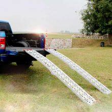 ATV Aluminum Folded Loading Ramp 1,500lbs With Safety Ratchet Strap for Trailers,Trucks, Lawn Mower, Dirt Bike thumbnail-2