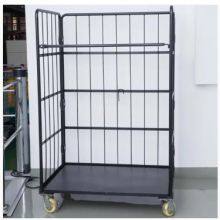 Powder Coating Foldable Storage Wire Mesh Logistic Trolley Metal Roll Container thumbnail-2