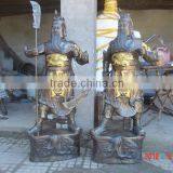 Metal Guanyu With Knife Art Sculpture