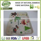Greensun Selling Green Bamboo Fibre Natural Biodegradable Dishes Tray for Home Party thumbnail-3