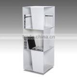 New Design Elegant Bookshelf Cheap Corner Shelf Modern Black and White Wooden Book Case thumbnail-1