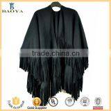 Fashion Factory Price Premium Lady Black Polyester Lace Shawl thumbnail-1