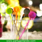 Custom printing disc cocktail swizzle sticks of bar stirrers made in china