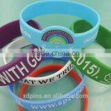 Custom Logo /Size Rainbow Silicone Wristbands thumbnail-2