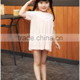 A-line children girl suit dress short sleeves baby girl dress OEM service