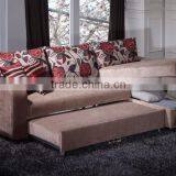 Elegant Folding Corner Fabric Sofa Bed With Storge thumbnail-2