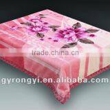 100% Polyester Printed &carved Raschel Blanket With Interweaving thumbnail-1