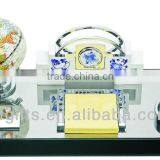 200pcs Wood Globe & Name card & Pen Holder Office Stationary Desktop set-a6