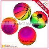 Phthalate Free PVC Inflatable 6" Rainbow Basketball Football Groundball Rugby Toy Sports Balls thumbnail-2