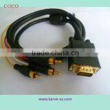Super Quality VGA to 3RCA AV Cable