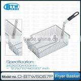 Standard McDonald's Fry Basket With Plastic Coated Handle for Commercial Kitchen thumbnail-1