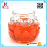 400ml decorative round glass jars for candle