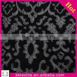 Lint Bottom Retro Flower PU Leather Laser Embroidery Design Lace Fabric for Dinner Dress thumbnail-1