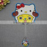 2016 Hot Selling Cartoon Design pp Plastic Manual Hand Fan Promotional Fan Advertising Hand Fan thumbnail-1