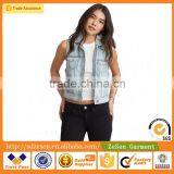 Vintage Wash Denim Vest Cotton China Wholesale Clothing For Women