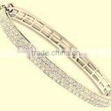 18 K WHITE DIAMOND BANGLES thumbnail-1