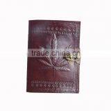 Petal Design Embossed Leather Journal With Metal Lock thumbnail-1