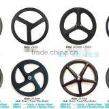 CarbonBikeKits High Quality Carbon Clincher 3 Spokes Wheel 3SW-C thumbnail-5
