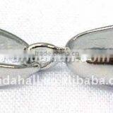 Pinch Jewellery Earring Bails, Platinum Color(KK16)