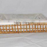 Home Tray, Nature Open Weaving Tray, Cotton Lining, Vietnam Eco Friendly Tray