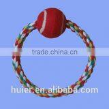 Multifunctional Pet Cotton Rope Toy Dog Rope Disk Toy Frisbee Toy Made in China thumbnail-1