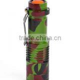 Protable Camouflage With Clip Zoom Led Mini Flashlight