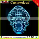 Customized Design 3D LED Night Light/mushroom Design 3D Acrylic Lamp With Colorful thumbnail-5