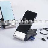 card reader with cell phone holder