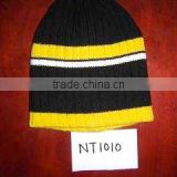 blank knitted pattern striped beanie