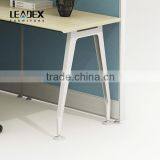 European Style Frosted Glass Partition Workstation With Overhead Cabinet thumbnail-4