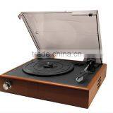 Rain Lane Antique Turntable Convert Lp Record To CD Record Player Wholesale thumbnail-4